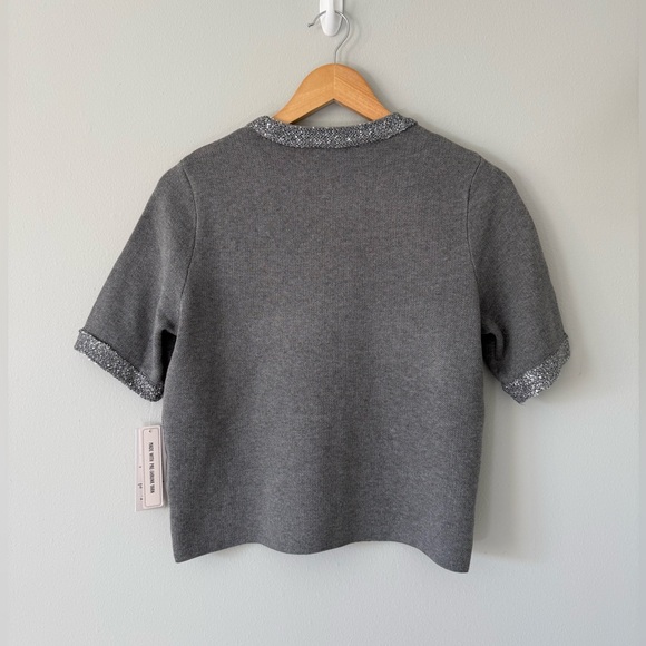 NWT Nanette Lepore Top with Sequin Trim - Picture 8 of 10